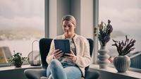 Íløguprát - kvinna ipad