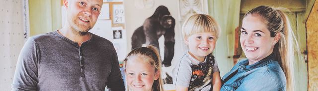 Familie med to børn